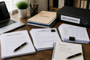 Client gathering information for legal consultation